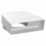 Kolano łącznikowe fi125/204x60mm PVC