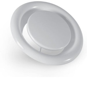 Anemostat wywiewny z ramką montażową fi 160 mm