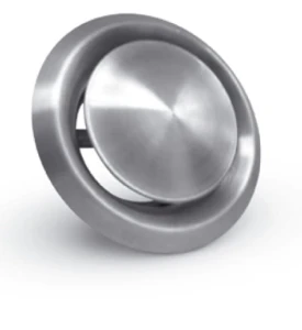 Anemostat  zawór CHROM INOX  fi 200 ozdobny